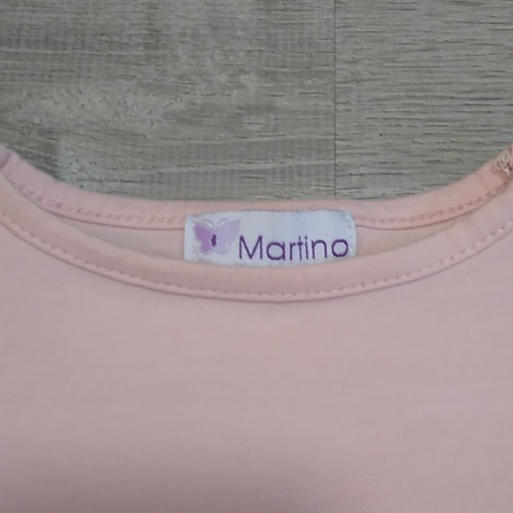 Martino solid pink color layering tee shirt toddler girl size 4 top long sleeve - Picture 5 of 7